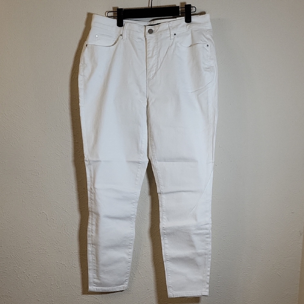 Ann Taylor Bright White Skinny Jeans